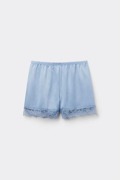 Blue Satin And Lace Shorts, , large image number 4