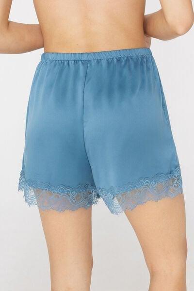 Blue Eyelash Lace Frill Shorts, 5701_525Z, medium