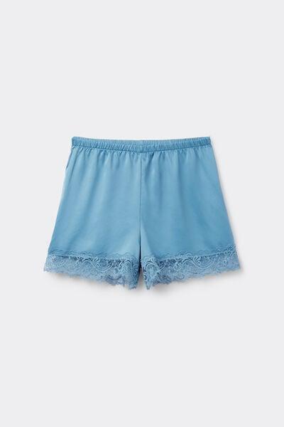 Blue Eyelash Lace Frill Shorts, 5701_525Z, large image number 4