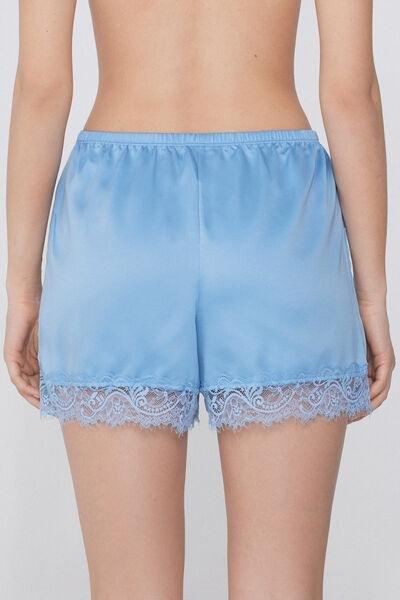 Blue Satin And Lace Shorts, , large image number 2