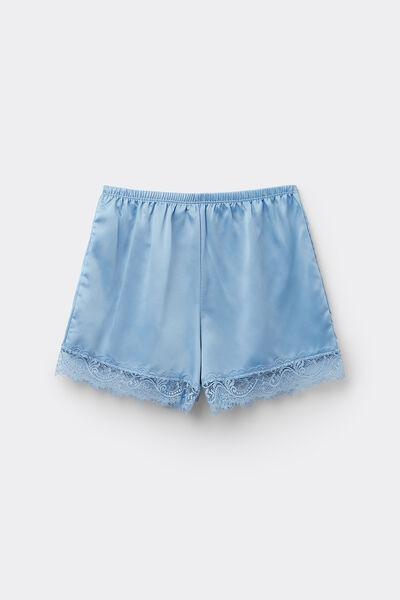 Blue Satin And Lace Shorts, , large image number 4