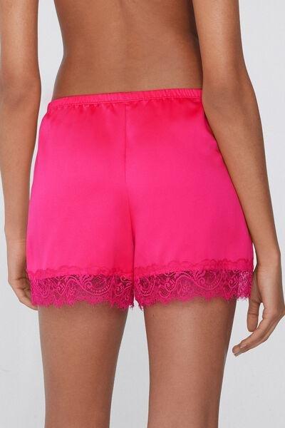 Pink Satin And Lace Shorts, 5701_545Y, medium