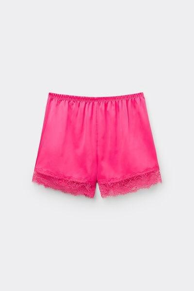 Pink Satin And Lace Shorts, 5701_545Y, large image number 4