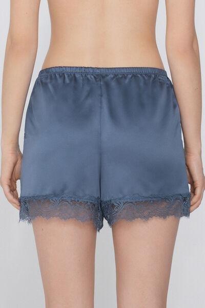 Blue Satin And Lace Shorts, , large image number 2