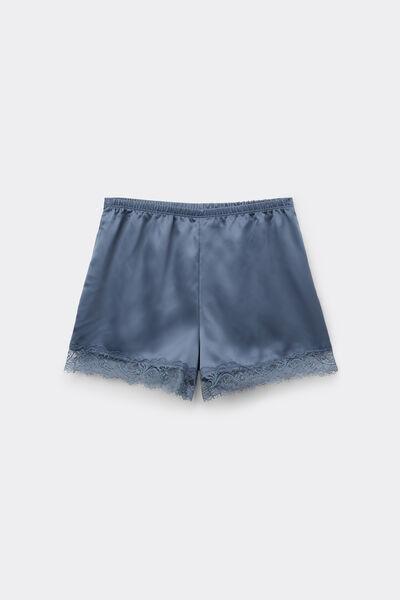 Blue Satin And Lace Shorts, , large image number 4