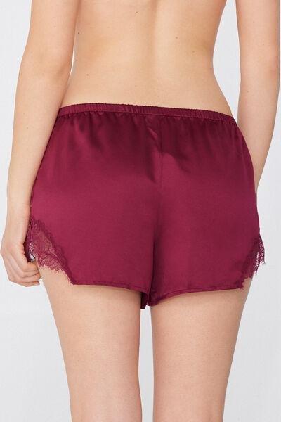 Red Satin And Lace Shorts, , large image number 2