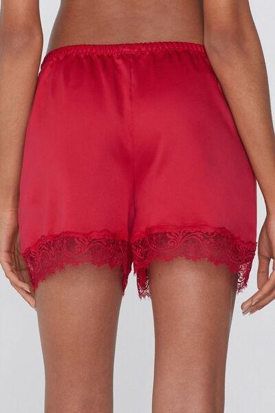 Red Satin And Lace Shorts, , large image number 2