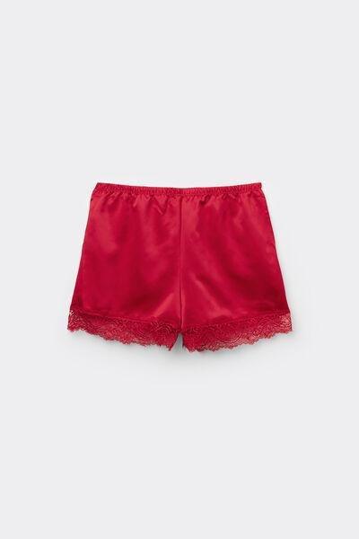 Red Satin And Lace Shorts, , large image number 4