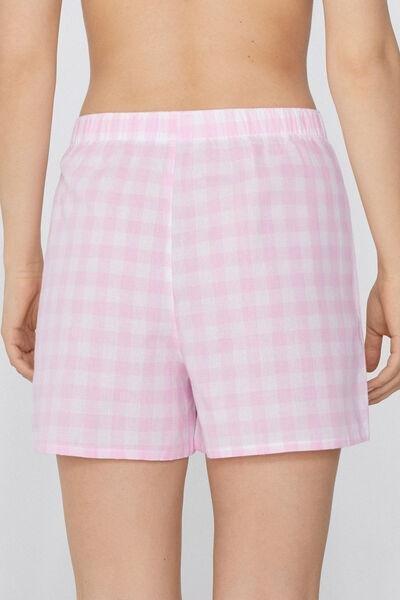 Pink Printed Canvas Shorts, , large image number 2