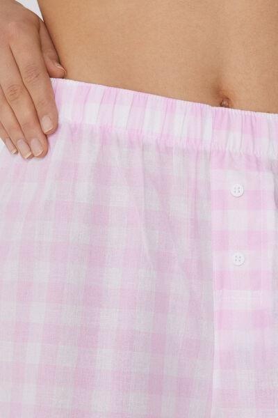 Pink Printed Canvas Shorts, , large image number 3