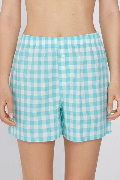 Green Printed Canvas Shorts, , medium