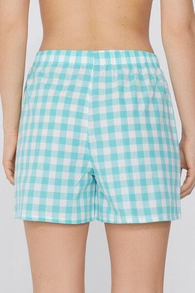 Green Printed Canvas Shorts, , large image number 2