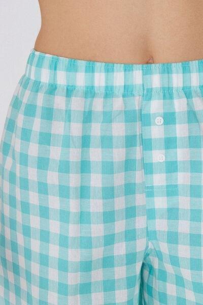 Green Printed Canvas Shorts, , large image number 3