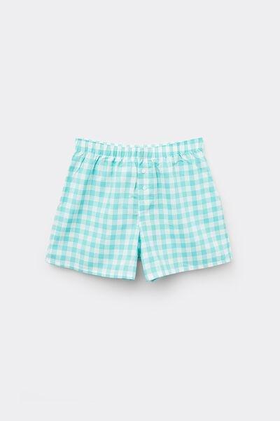Green Printed Canvas Shorts, , large image number 4