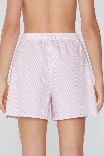 Pink Printed Canvas Shorts, 5701_588W, large image number 2
