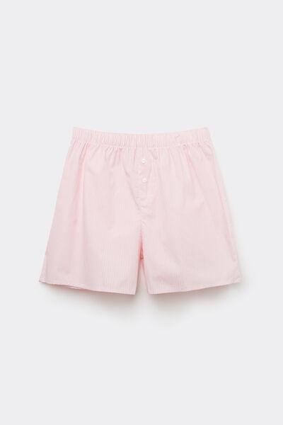Pink Printed Canvas Shorts, 5701_588W, large image number 4
