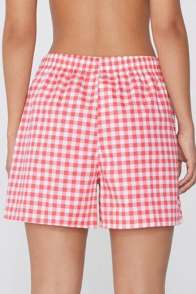 Pink Printed Canvas Shorts, 5701_603W, large image number 2