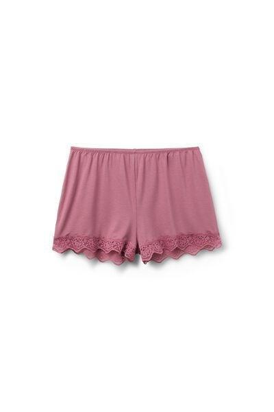 PINK Viscose and Lace Shorts, 5701_179Z, large image number 1