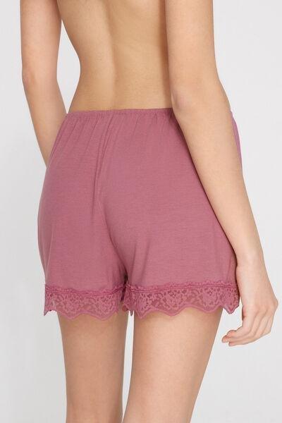 PINK Viscose and Lace Shorts, 5701_179Z, large image number 2