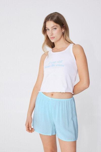White Cropped Top, 5701_862W, large image number 0