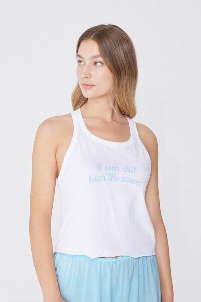 White Cropped Top, 5701_862W, large image number 1