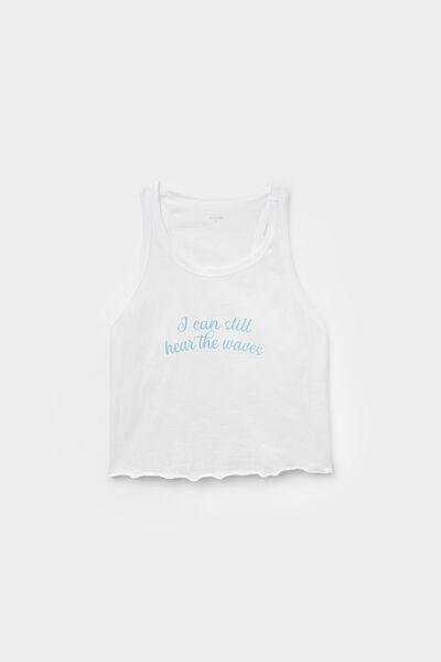 White Cropped Top, 5701_862W, large image number 4