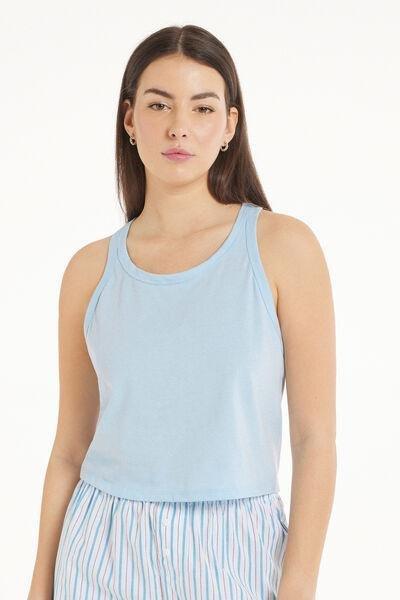 Blue Wide Straps Top, , large image number 0