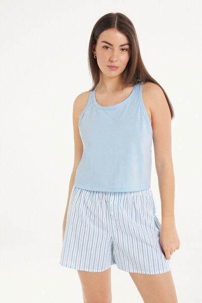 Blue Wide Straps Top, , large image number 1