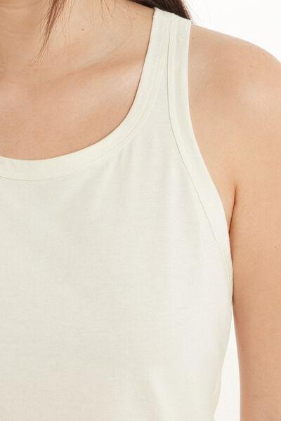 White Short Wide Straps Top, , large image number 3