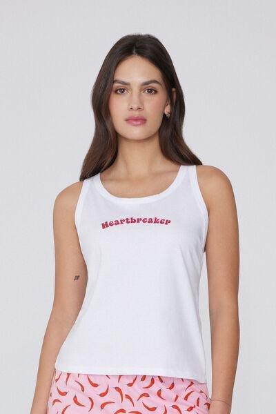 White Printed Camisole, , large image number 0