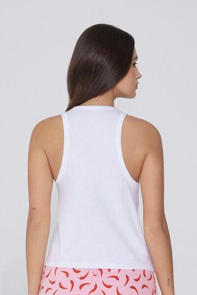 White Printed Camisole, 5701_712Y, large image number 2
