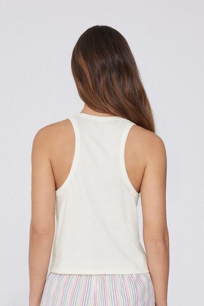 White Wide Shoulder Straps Camisole, Milk White, medium