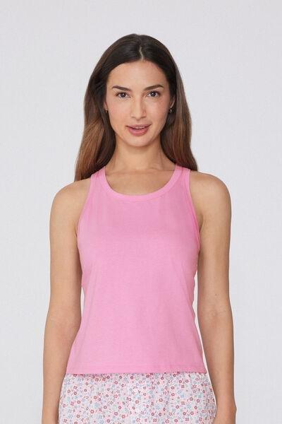Pink Wide Shoulder Straps Camisole, , medium