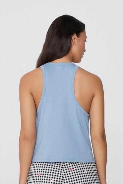 Blue Wide Shoulder Straps Camisole, , large image number 2