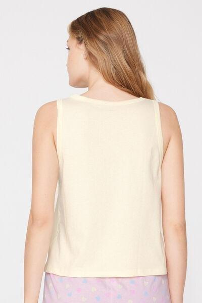 Cream Embroidered Cotton Camisole, 5701_338Z, large image number 2
