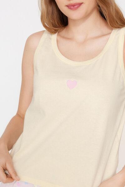 Cream Embroidered Cotton Camisole, 5701_338Z, large image number 3