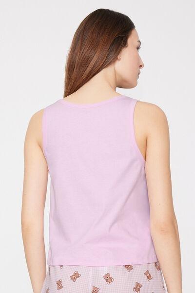Pink Embroidered Cotton Camisole, 5701_349Z, large image number 2