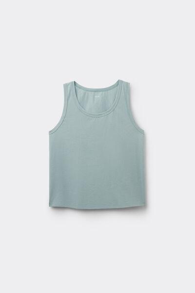 Green Plain Colour Cotton Camisole, 5701_526Z, large image number 4
