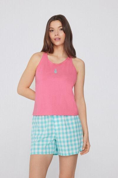Pink Embroidered Camisole, , large image number 1