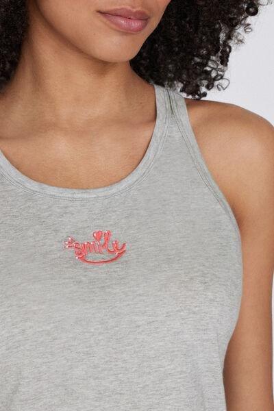 Grey Embroidered Camisole, , large image number 3