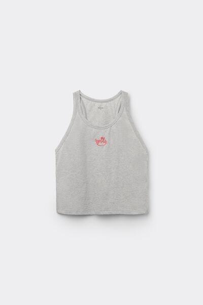 Grey Embroidered Camisole, , large image number 4