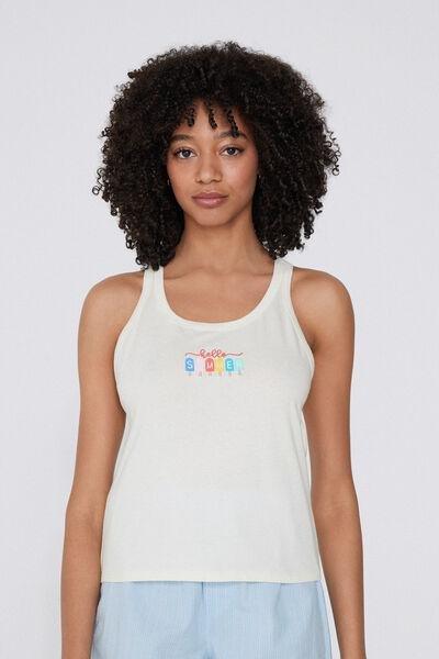 Cream Embroidered Camisole, , large image number 0
