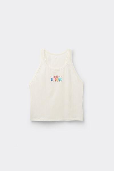 Cream Embroidered Camisole, 5701_557Y, large image number 3