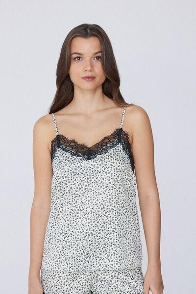 Multicolour Narrow Shoulder Straps Camisole, , medium