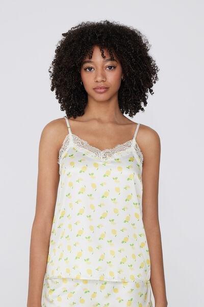 White Narrow Shoulder Straps Camisole, , large image number 0