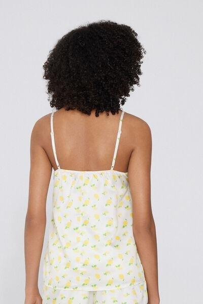 White Narrow Shoulder Straps Camisole, , large image number 2