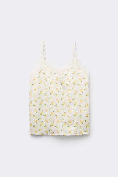 White Narrow Shoulder Straps Camisole, , large image number 4