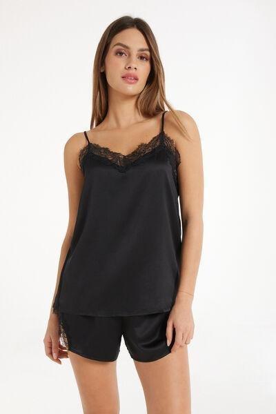 Black Wide Neck Camisole, , large image number 1
