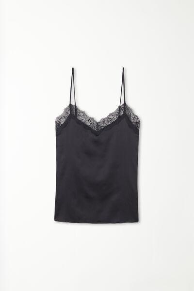 Black Wide Neck Camisole, , large image number 4