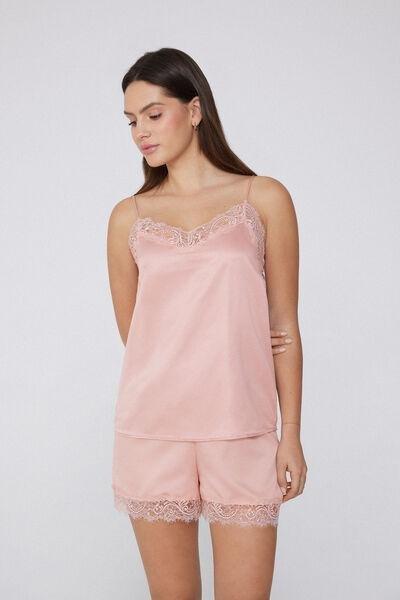 Pink Narrow Shoulder Straps Camisole, 5701_313Y, large image number 0